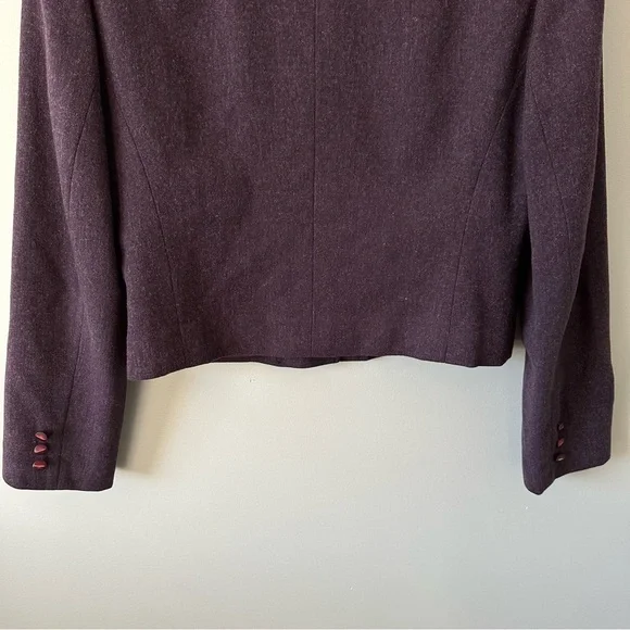 Pendleton Blazer Skirt Scarf Set Sz 8 10 Purple Plaid Wool Vintage Made in USA - Picture 7 of 16